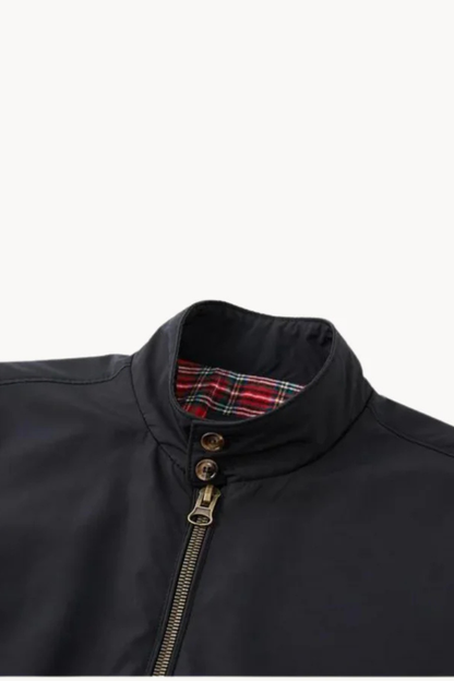 Fletcher – Chaqueta Harrington con Cremallera y Forro de Cuadros para Hombre