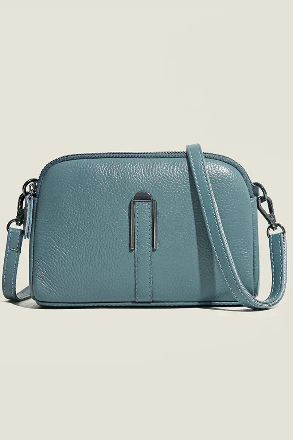 Pella – Bolso Bandolera Compacto con Doble Cremallera