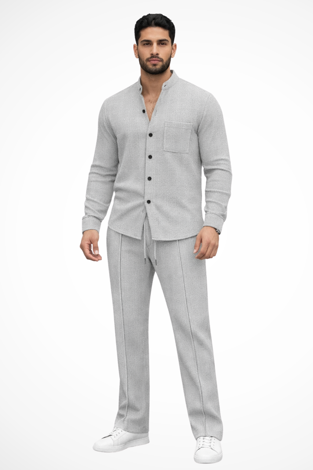 Barrington – Conjunto de Camisa Texturizada y Pantalón de 2 Piezas para Hombre
