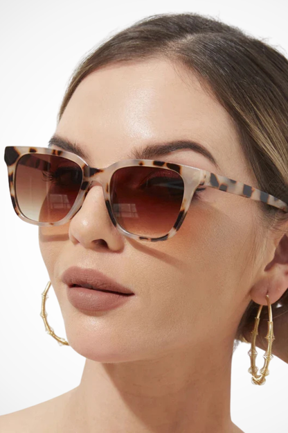 Ophelia – Gafas de Sol Oversize Cuadradas en Carey
