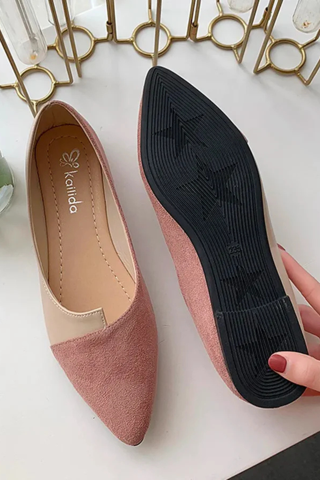 Tabitha – Bailarinas Slip-On con Punta Apuntada