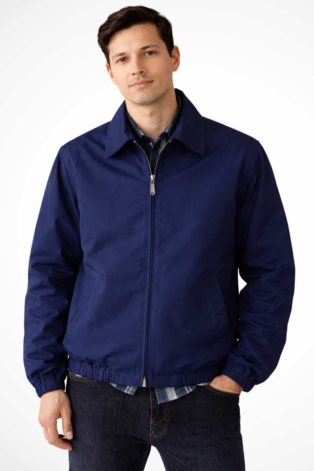 Jack – Chaqueta Harrington con Cremallera y Puños Elásticos para Hombre