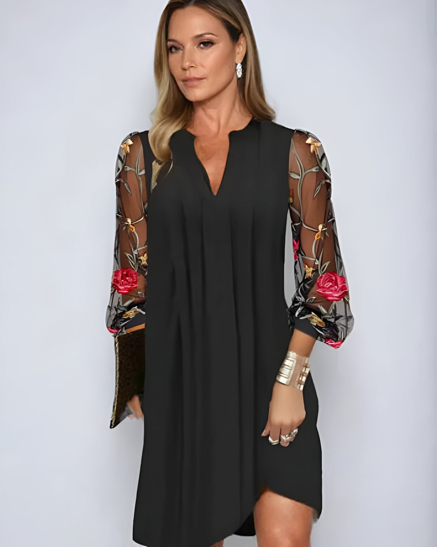 Vestido Largo Elegante Renée – Floral | Horizoncor
