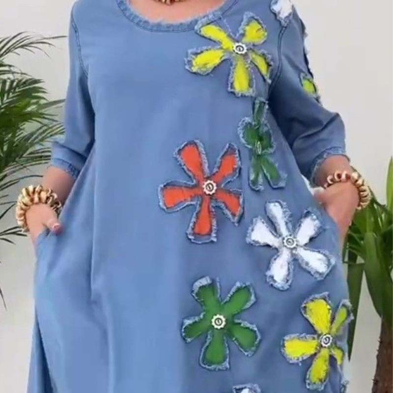 Modelo con vestido midi elegante Aire | Horizoncor México