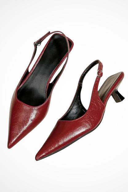 Lucinda – Kitten Heels Slingback con Punta Apuntada