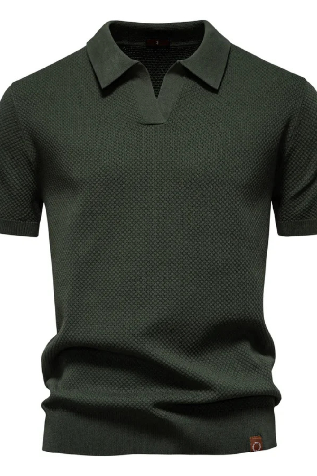Alden – Polo de Punto Texturizado de Manga Corta para Hombre
