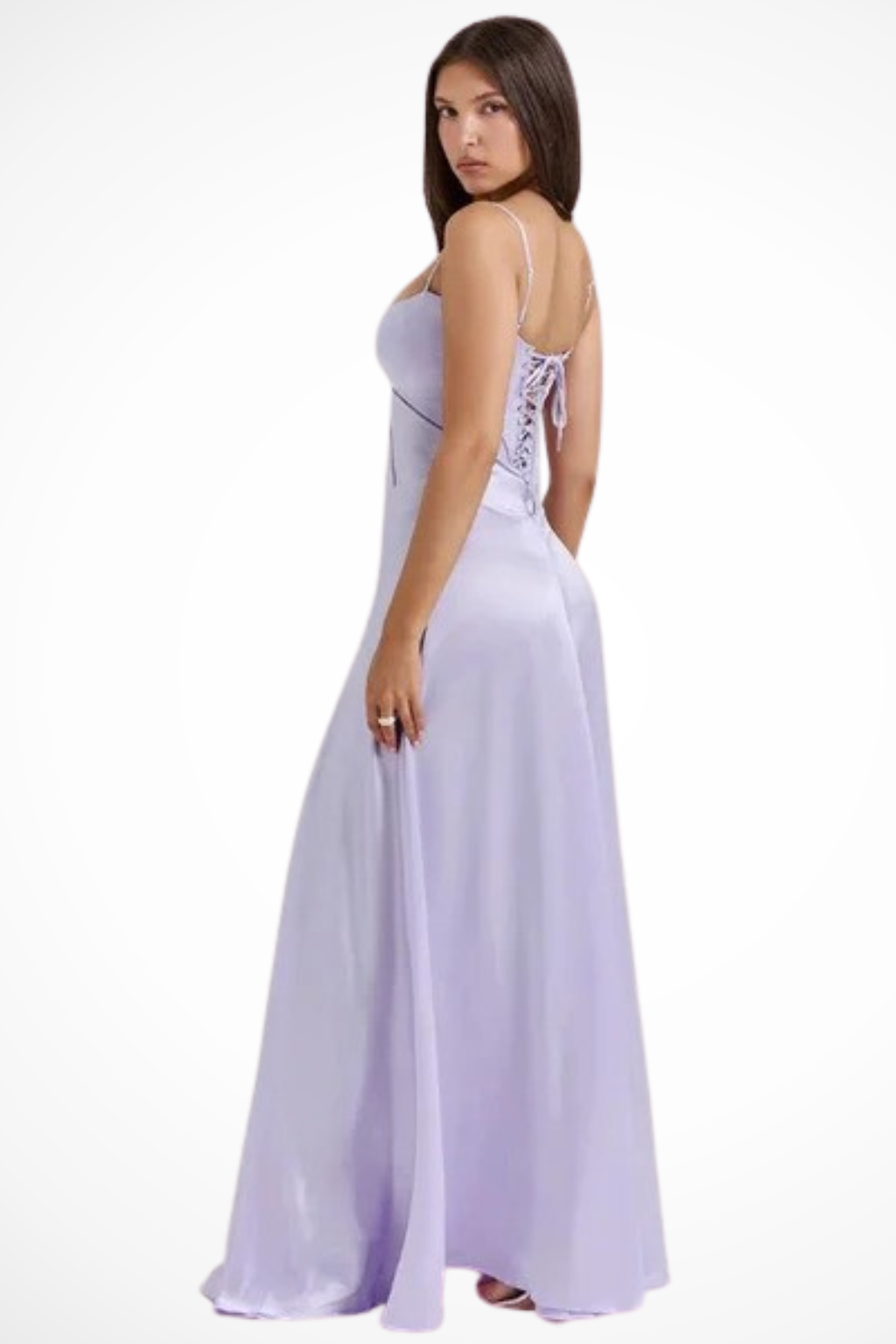 Lorenna – Vestido Maxi de Satén con Corsé para Boda