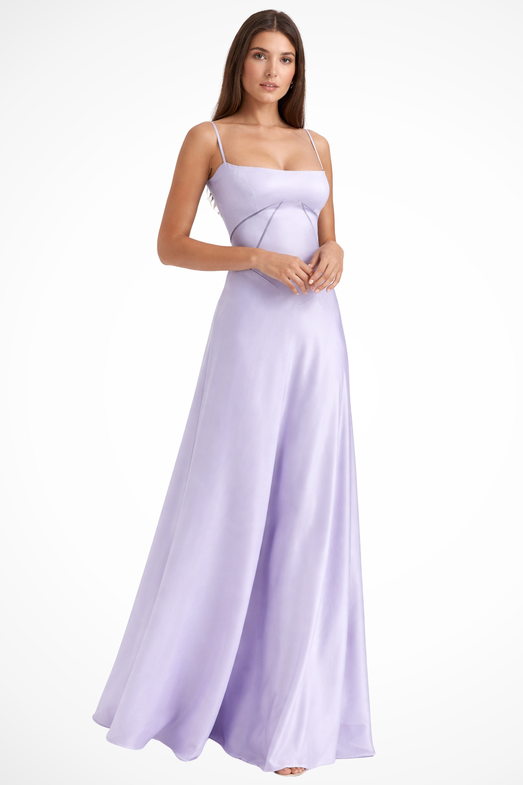 Lorenna – Vestido Maxi de Satén con Corsé para Boda