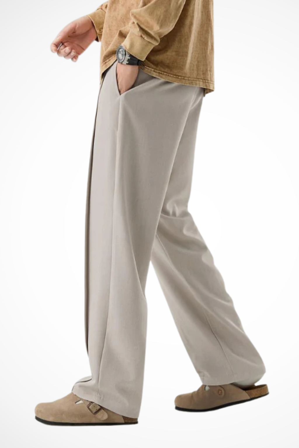 Corden – Pantalón Sastre de Pierna Ancha con Pliegues para Hombre