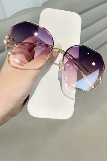 Emmeline – Gafas de Sol Oversize sin Montura con Lente Degradado