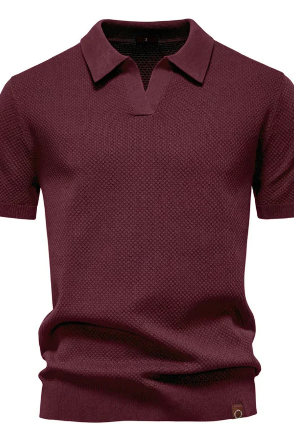Alden – Polo de Punto Texturizado de Manga Corta para Hombre