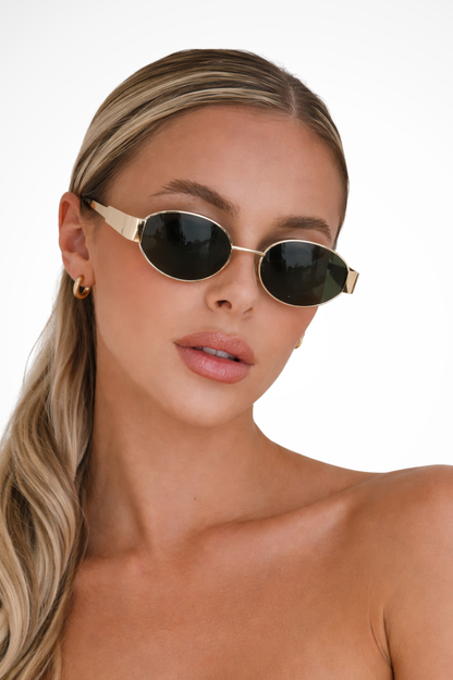 Clarabelle – Gafas de Sol con Montura Ovalada de Metal