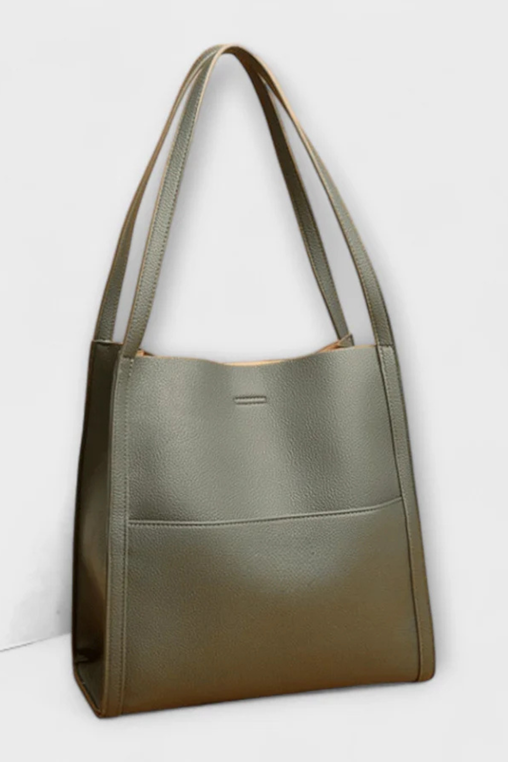 Neva – Bolso Tote Estructurado con Bolsillo Frontal Texturizado