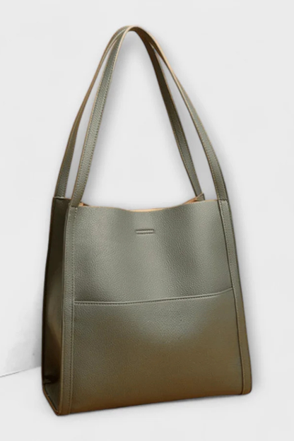 Neva – Bolso Tote Estructurado con Bolsillo Frontal Texturizado