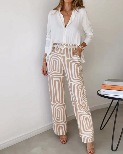 Detalle conjunto elegante para dama Olivia – vista frontal | Horizoncor