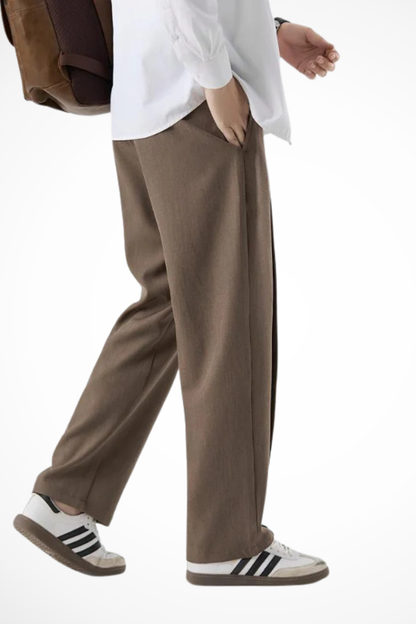 Corden – Pantalón Sastre de Pierna Ancha con Pliegues para Hombre