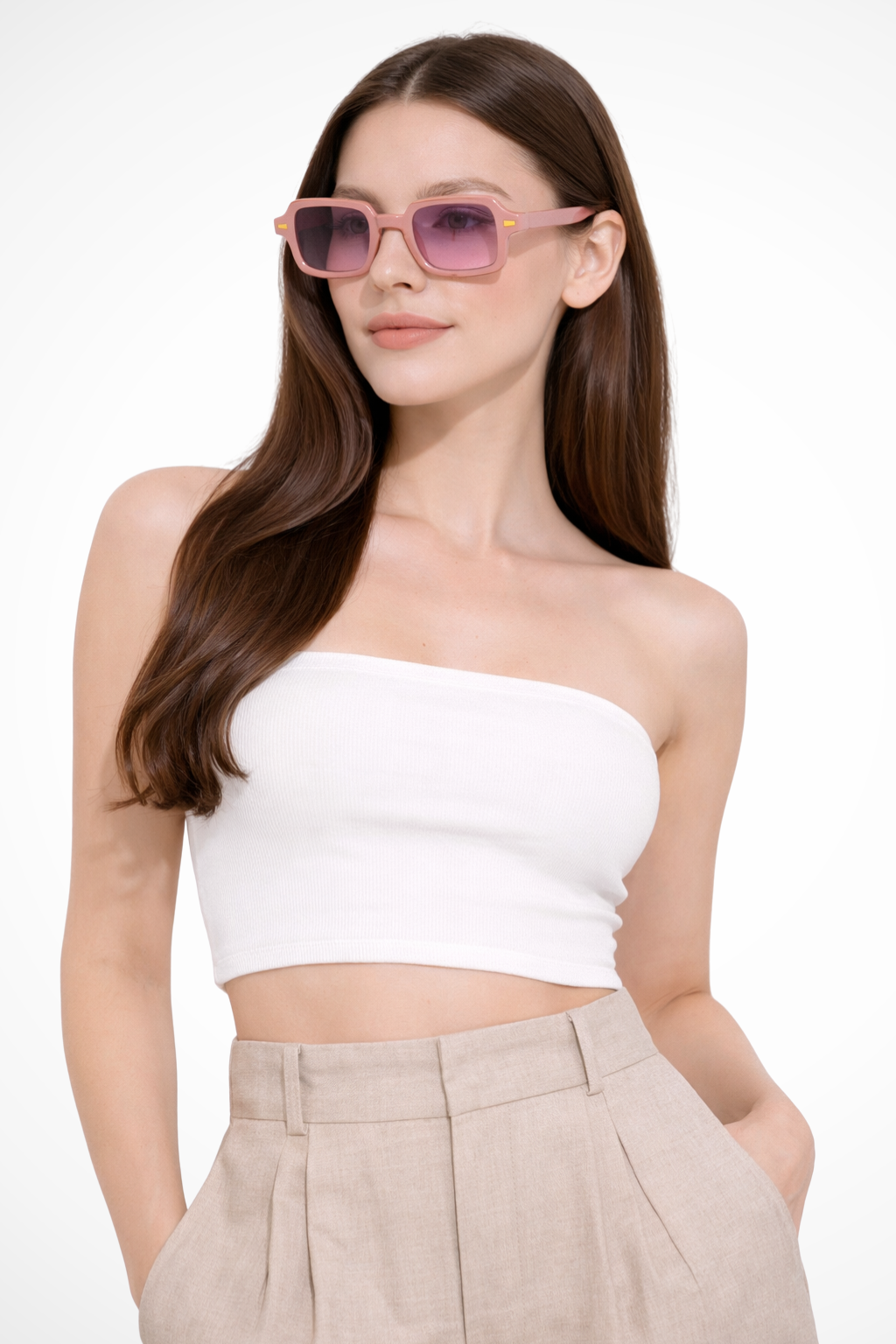 Neville – Gafas de Sol Retro con Montura Cuadrada
