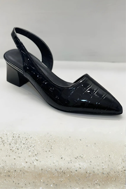 Lila – Zapatos de Tacón Bajo Slingback con Punta Apuntada