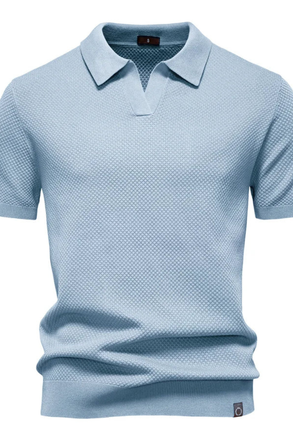 Alden – Polo de Punto Texturizado de Manga Corta para Hombre