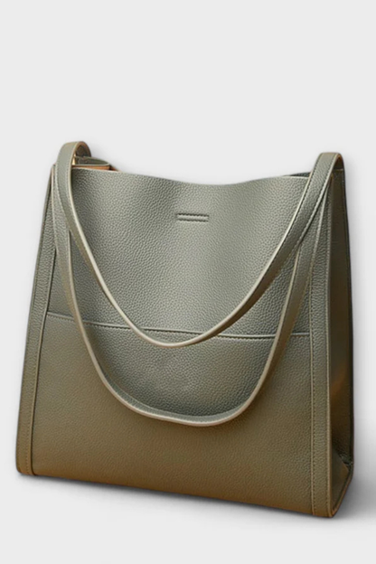Neva – Bolso Tote Estructurado con Bolsillo Frontal Texturizado