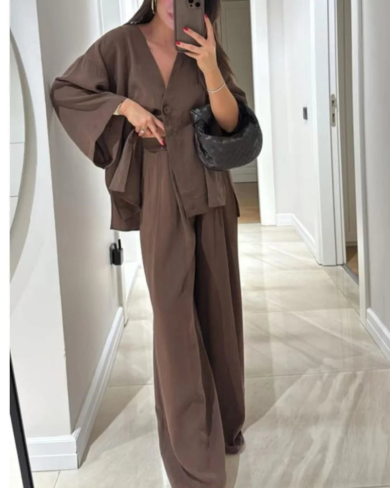 Conjunto Elegante para Dama Sicilia – vista lateral | Horizoncor