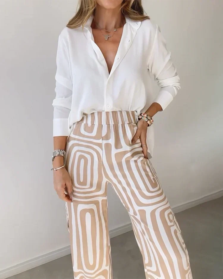 Conjunto Elegante para Dama Olivia – Estampado | Horizoncor