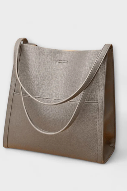 Neva – Bolso Tote Estructurado con Bolsillo Frontal Texturizado