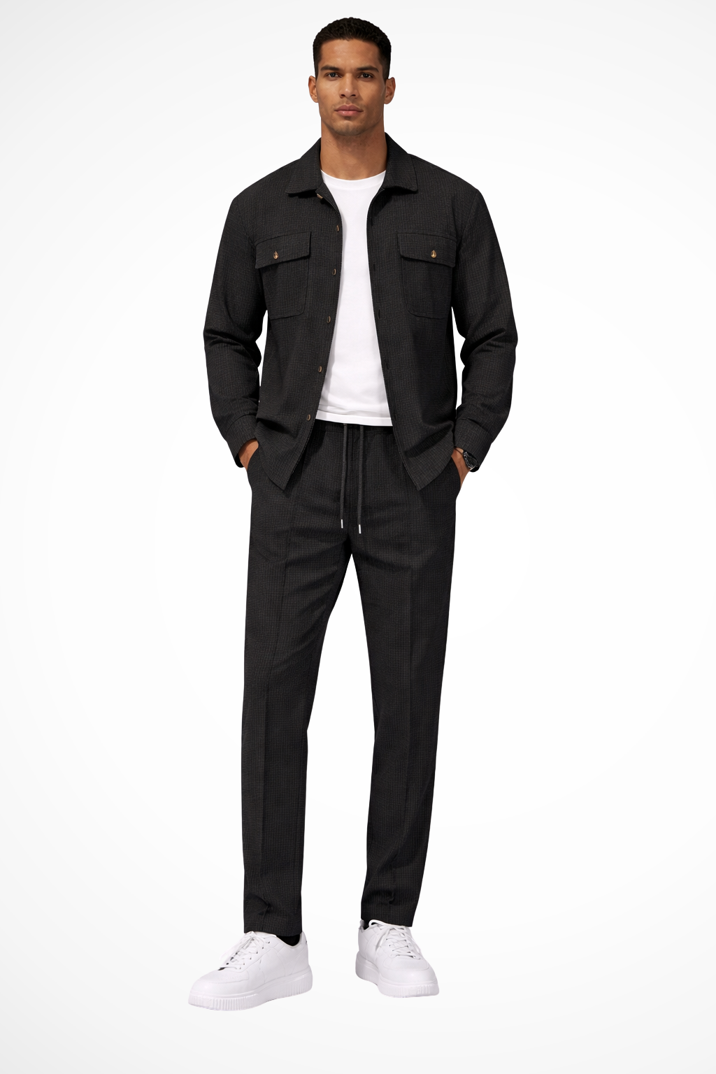 Tanner – Conjunto de Overshirt y Pantalón Recto para Hombre