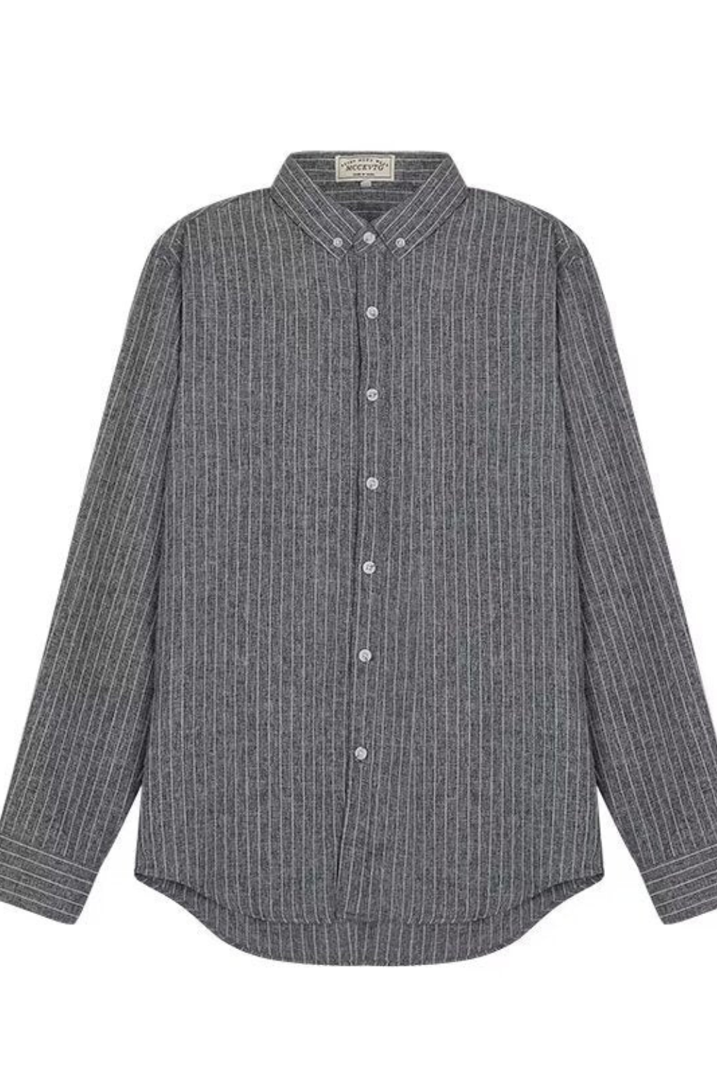 Rupert – Camisa Formal de Rayas de Manga Larga con Botones para Hombre