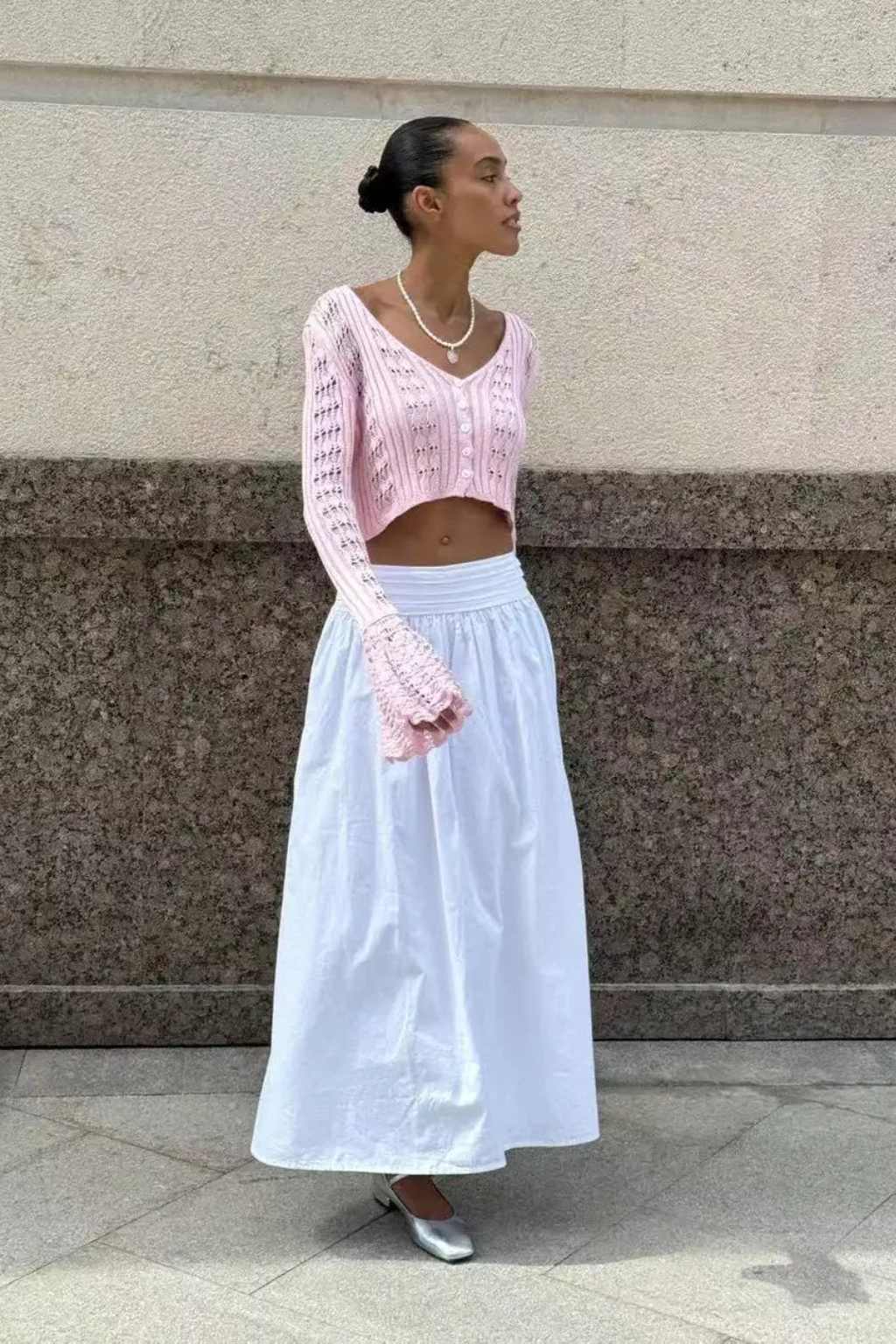 Daphne – Cárdigan de Crochet con Manga Campana