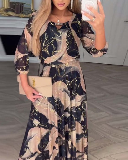 Vestido de Fiesta Largo Elvera – Dorado | Horizoncor