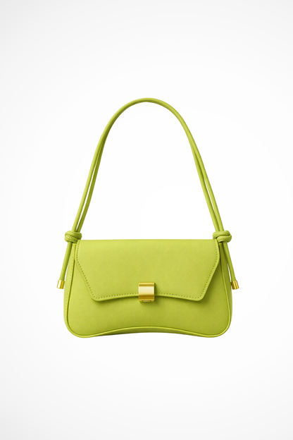 Maravelle – Bolso de Hombro Minimalista con Broche Dorado