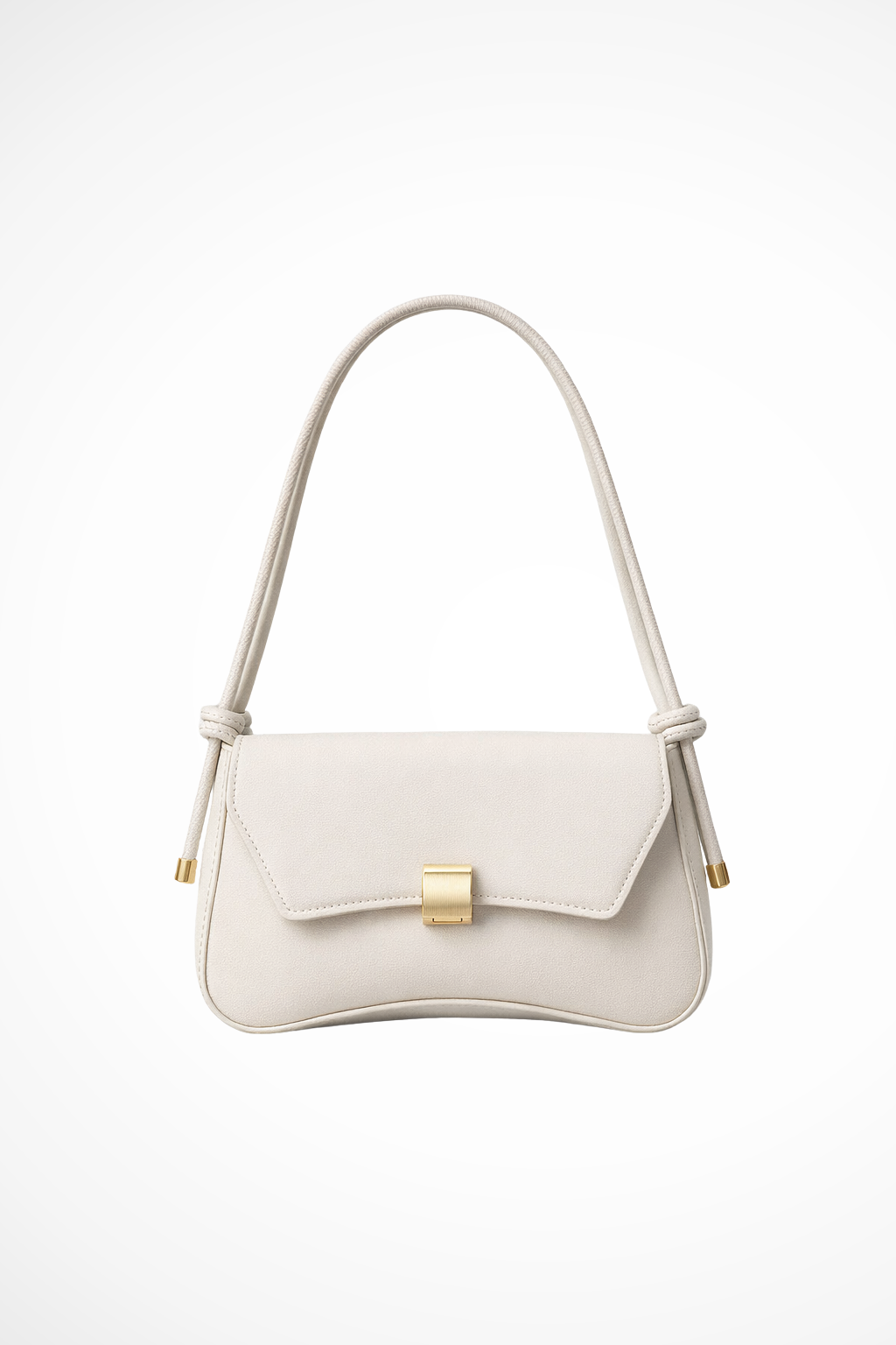 Maravelle – Bolso de Hombro Minimalista con Broche Dorado