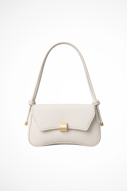 Maravelle – Bolso de Hombro Minimalista con Broche Dorado