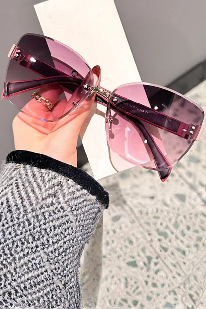 Cordelia – Gafas de Sol Cat Eye sin Montura con Cristal Degradado