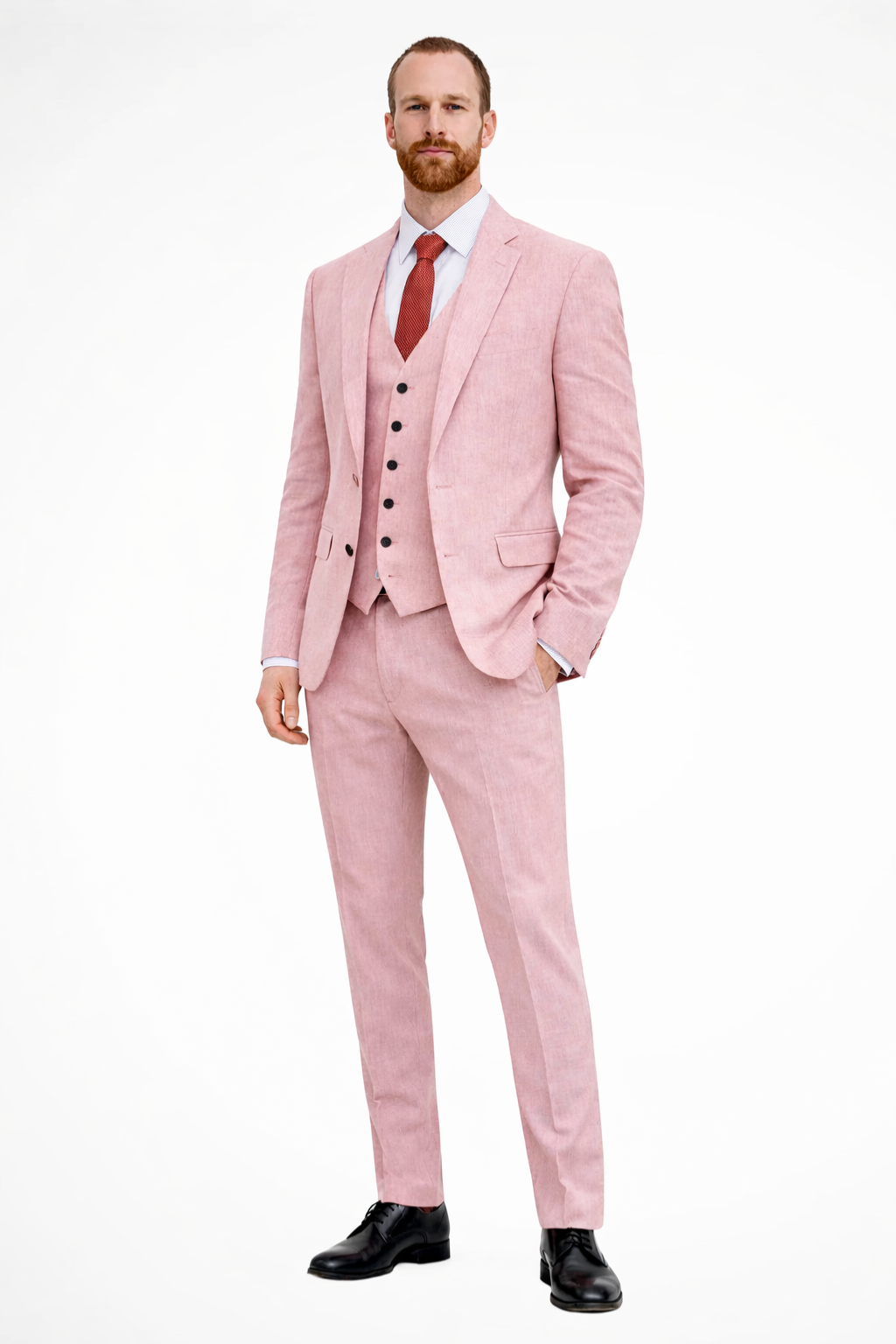 Clifton – Traje de Lino de Tres Piezas para Boda para Hombre