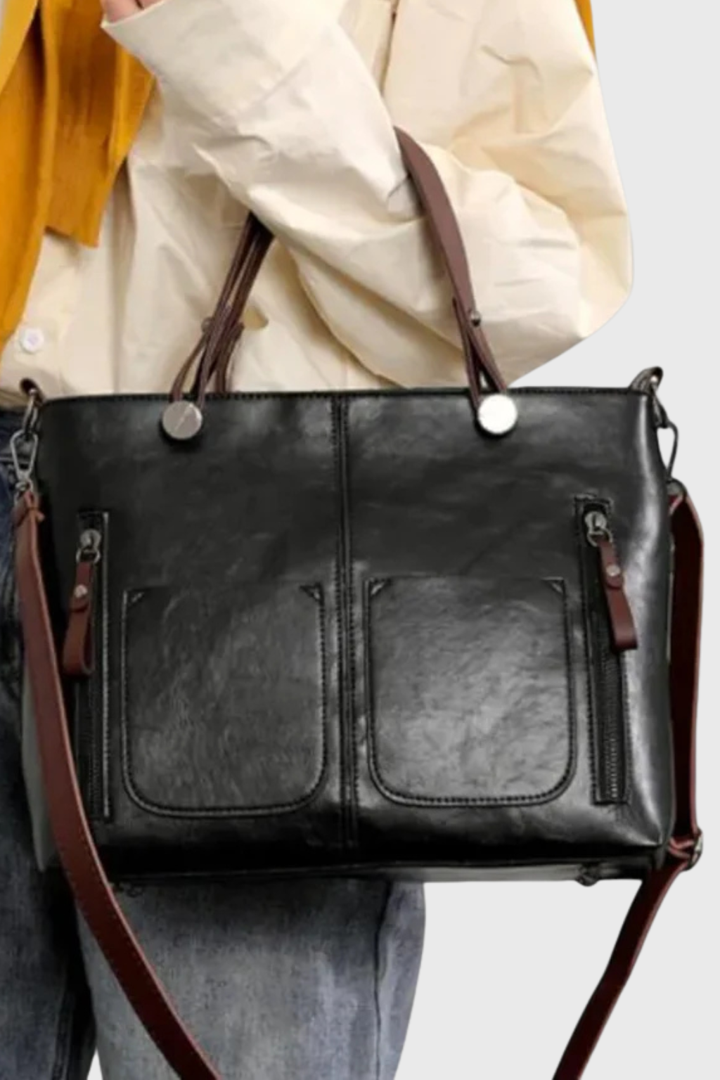 Seraphina – Bolso Tote Estructurado con Múltiples Bolsillos