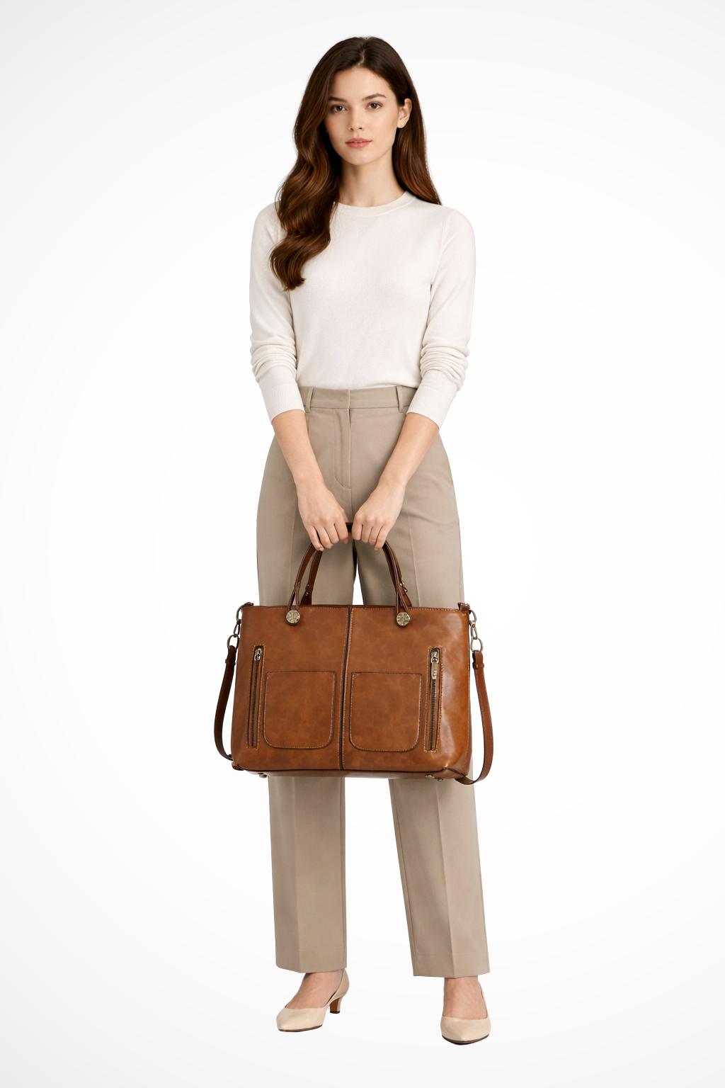 Seraphina – Bolso Tote Estructurado con Múltiples Bolsillos
