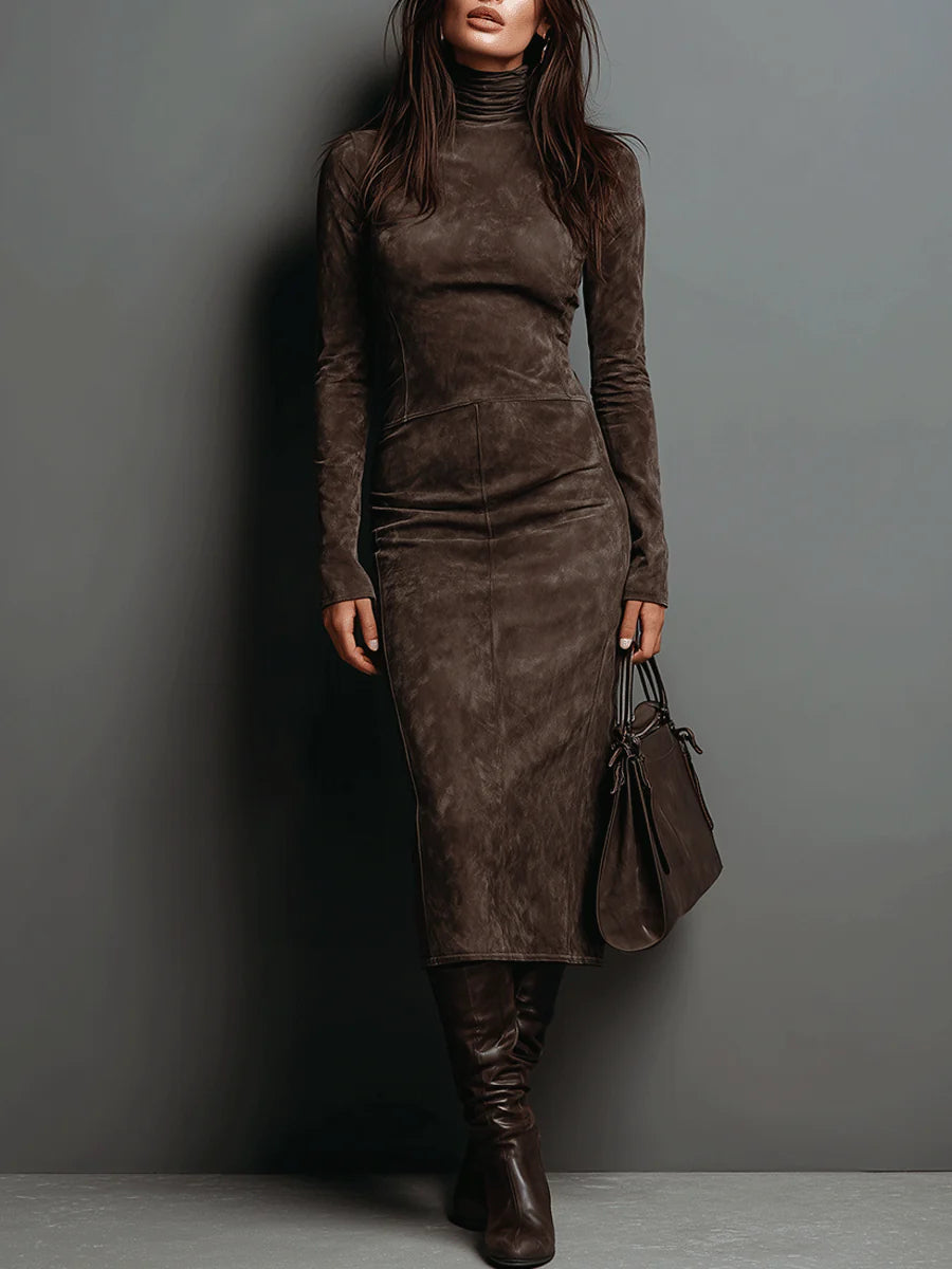 Vestido Midi Elegante Ilaria – Gris | Horizoncor