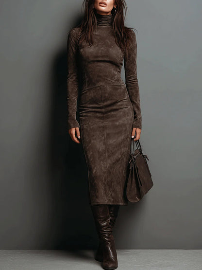 Vestido Midi Elegante Ilaria – Gris | Horizoncor