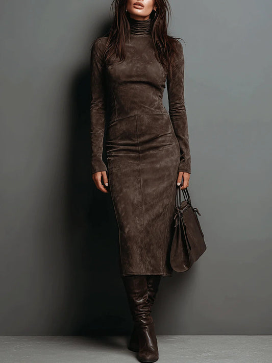 Vestido Midi Elegante Ilaria – Gris | Horizoncor