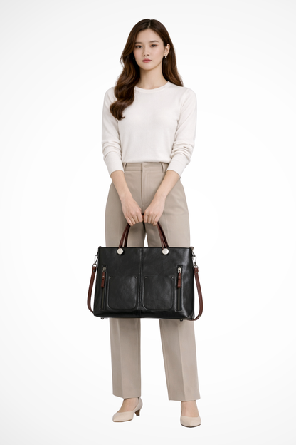 Seraphina – Bolso Tote Estructurado con Múltiples Bolsillos