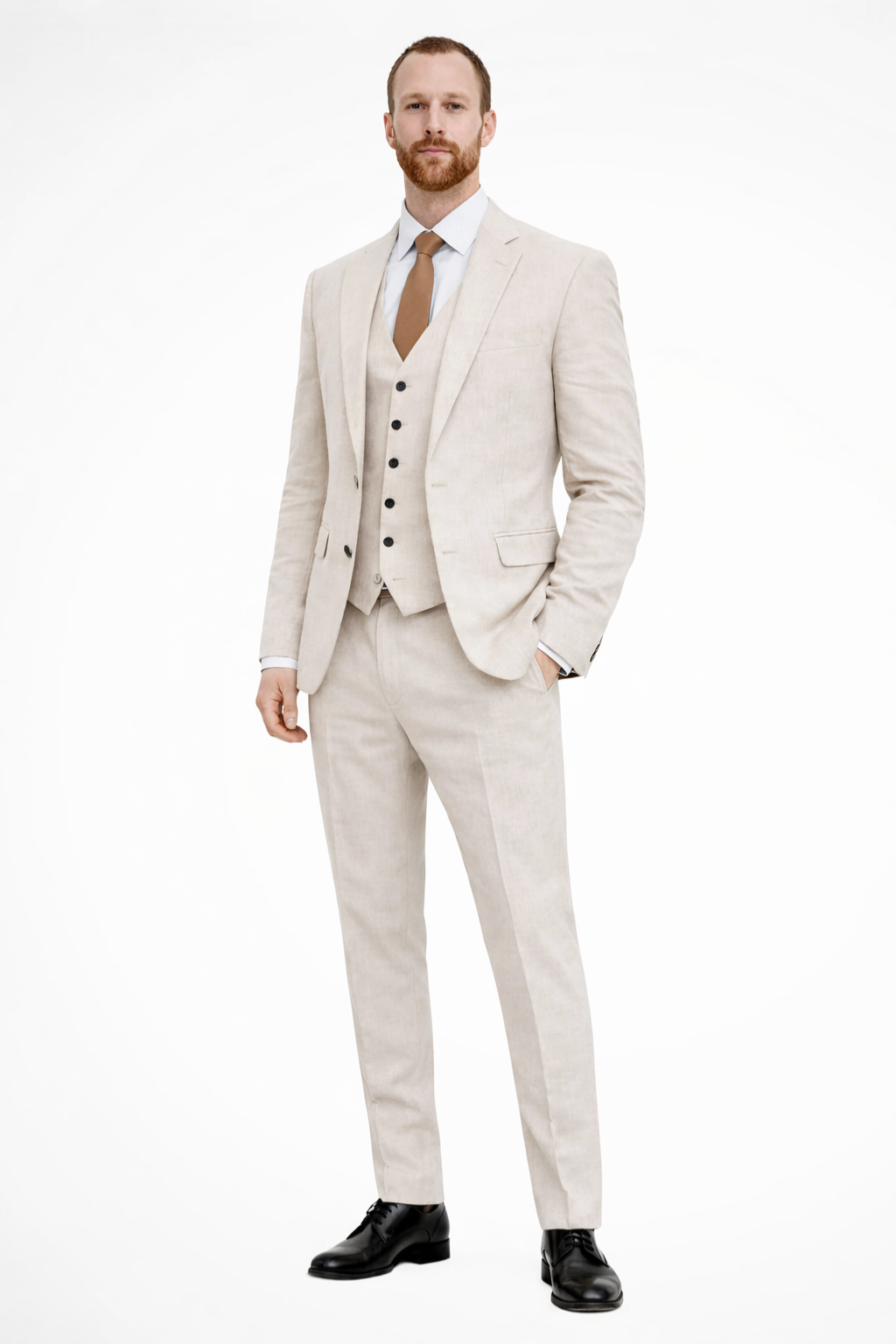 Clifton – Traje de Lino de Tres Piezas para Boda para Hombre