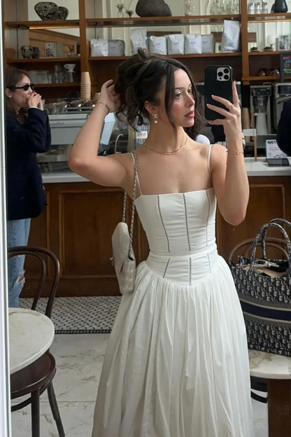 Sophia – Vestido Midi Floral en Capas para Boda de Verano