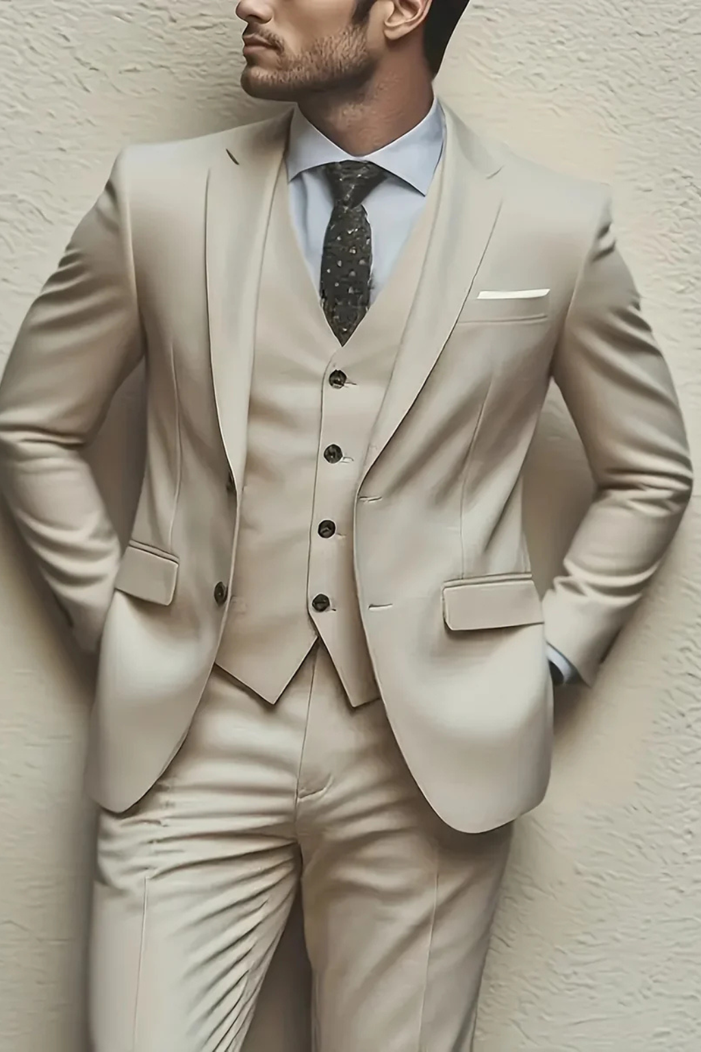 Ronald – Traje Sastre de Tres Piezas de Verano para Hombre