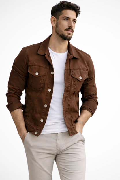 Brody – Chaqueta Denim con Múltiples Bolsillos para Hombre