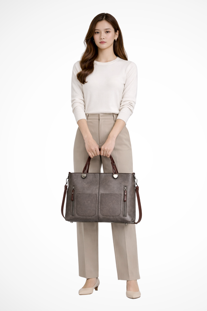 Seraphina – Bolso Tote Estructurado con Múltiples Bolsillos