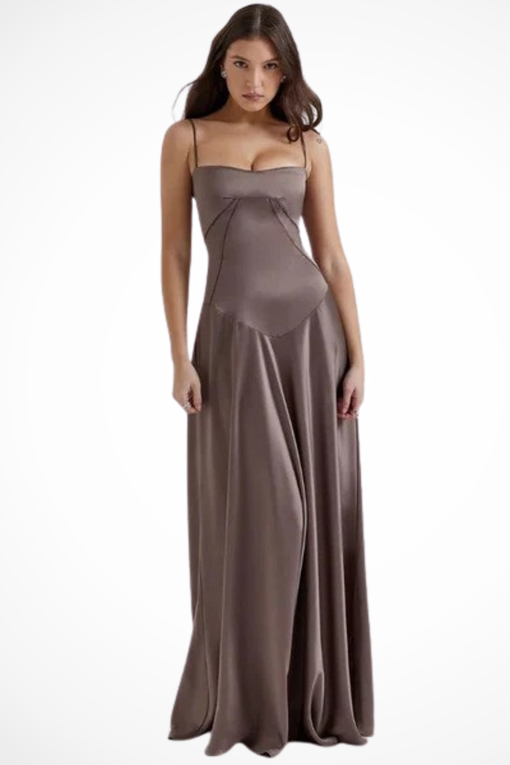 Lorenna – Vestido Maxi de Satén con Corsé para Boda