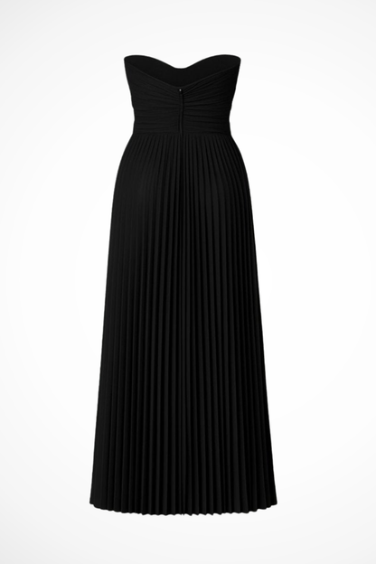 Vivienne – Vestido Maxi Plisado sin Tirantes para Boda