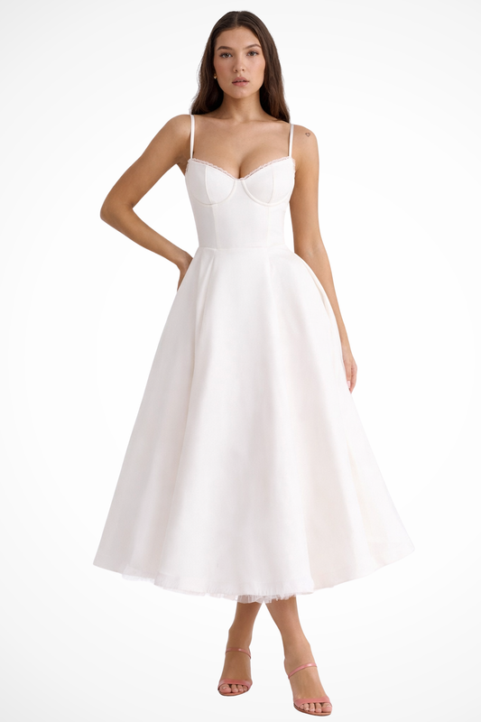 June – Vestido Midi Corsé para Boda